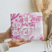 Polynesian Pattern With Plumeria Flowers Wrapping Paper Pink LT05 - Polynesian Pride