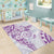 Polynesian Pattern With Plumeria Flowers Area Rug Purple