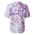 Polynesian Pattern With Plumeria Flowers Baseball Jersey Purple