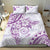 Polynesian Pattern With Plumeria Flowers Bedding Set Purple