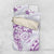 Polynesian Pattern With Plumeria Flowers Bedding Set Purple