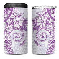 Purple Polynesian Pattern With Plumeria Flowers 4 in 1 Can Cooler Tumbler LT05 One Size: 16 oz Purple - Polynesian Pride