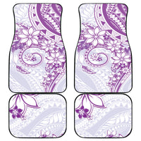 Polynesian Pattern With Plumeria Flowers Car Mats Purple LT05 - Polynesian Pride