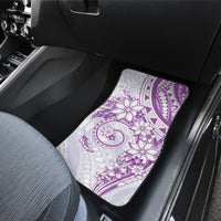Polynesian Pattern With Plumeria Flowers Car Mats Purple LT05 - Polynesian Pride