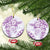 Polynesian Pattern With Plumeria Flowers Ceramic Ornament Purple