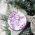 Polynesian Pattern With Plumeria Flowers Ceramic Ornament Purple