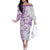 Polynesian Pattern With Plumeria Flowers Family Matching Off The Shoulder Long Sleeve Dress and Hawaiian Shirt Purple