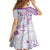 Polynesian Pattern With Plumeria Flowers Family Matching Off Shoulder Maxi Dress and Hawaiian Shirt Purple