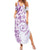 Polynesian Pattern With Plumeria Flowers Family Matching Summer Maxi Dress and Hawaiian Shirt Purple