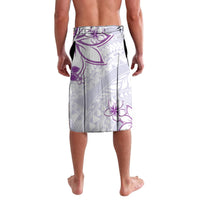 Polynesian Pattern With Plumeria Flowers Lavalava Purple LT05 - Polynesian Pride