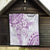 Polynesian Pattern With Plumeria Flowers Quilt Purple