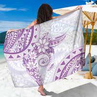 Polynesian Pattern With Plumeria Flowers Sarong Purple LT05 One Size 44 x 66 inches Purple - Polynesian Pride