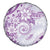 Polynesian Pattern With Plumeria Flowers Spare Tire Cover Purple