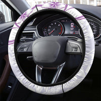 Polynesian Pattern With Plumeria Flowers Steering Wheel Cover Purple LT05 - Polynesian Pride