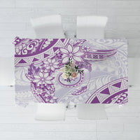 Polynesian Pattern With Plumeria Flowers Tablecloth Purple LT05 Purple - Polynesian Pride