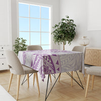 Polynesian Pattern With Plumeria Flowers Tablecloth Purple LT05 - Polynesian Pride
