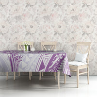 Polynesian Pattern With Plumeria Flowers Tablecloth Purple LT05 - Polynesian Pride