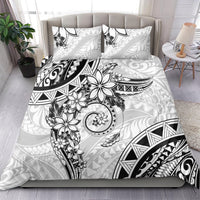 Polynesian Pattern With Plumeria Flowers Bedding Set White LT05 - Polynesian Pride