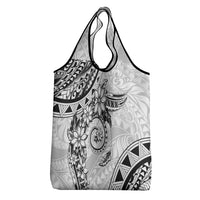 Polynesian Pattern With Plumeria Flowers Grocery Bag White LT05 - Polynesian Pride