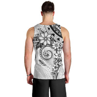 Polynesian Pattern With Plumeria Flowers Men Tank Top White LT05 - Polynesian Pride