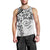 Polynesian Pattern With Plumeria Flowers Men Tank Top White