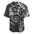 Polynesian Pattern With Plumeria Flowers Baseball Jersey Black