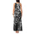 Polynesian Pattern With Plumeria Flowers Tank Maxi Dress Black