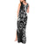 Polynesian Pattern With Plumeria Flowers Tank Maxi Dress Black