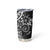 Black Polynesian Pattern With Plumeria Flowers Tumbler Cup