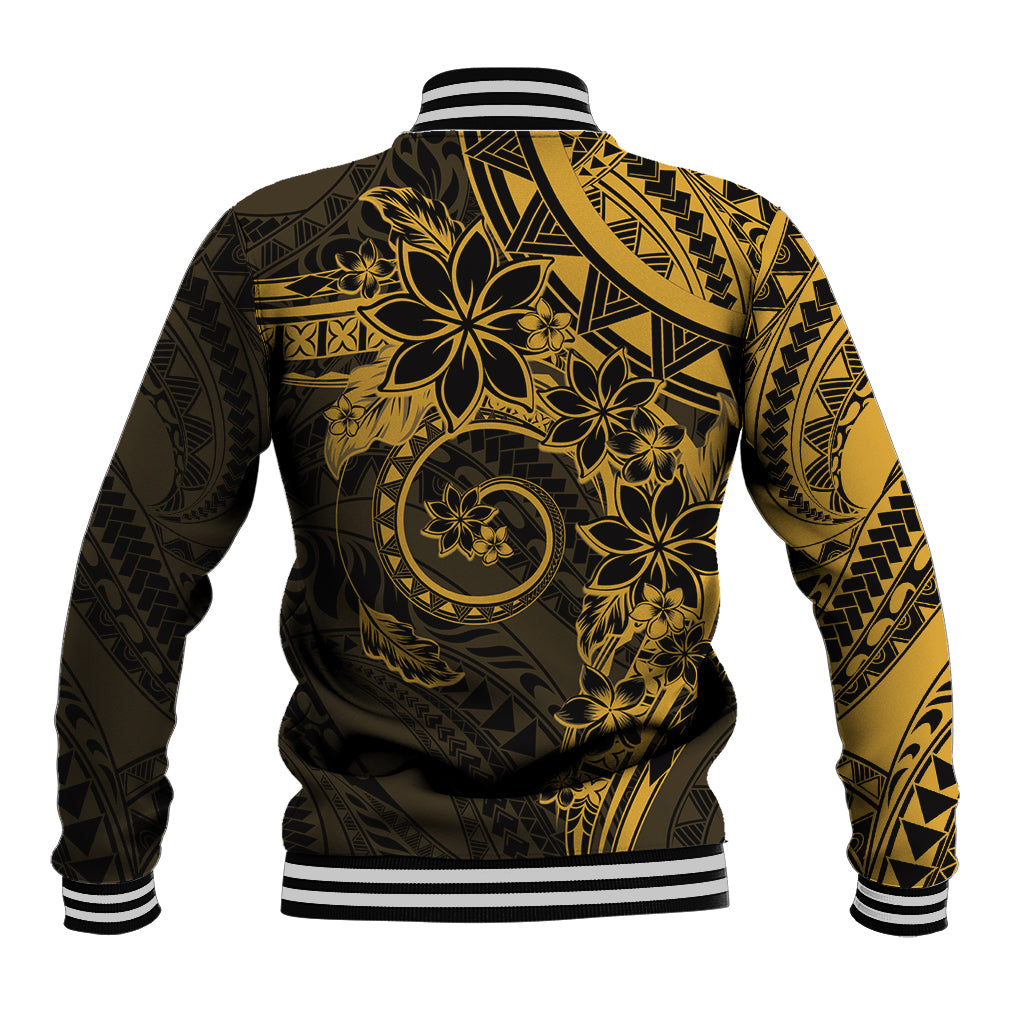 Polynesian Sunset Plumeria Baseball Jacket Gold Polynesian Tattoo LT05 - Polynesian Pride