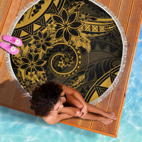 Polynesian Sunset Plumeria Beach Blanket Gold Polynesian Tattoo LT05 - Polynesian Pride