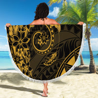 Polynesian Sunset Plumeria Beach Blanket Gold Polynesian Tattoo LT05 - Polynesian Pride