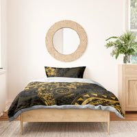 Polynesian Sunset Plumeria Bedding Set Gold Polynesian Tattoo LT05 - Polynesian Pride