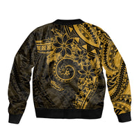 Polynesian Sunset Plumeria Bomber Jacket Gold Polynesian Tattoo LT05 - Polynesian Pride