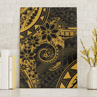 Polynesian Sunset Plumeria Canvas Wall Art Gold Polynesian Tattoo LT05 Without Frame Gold - Polynesian Pride