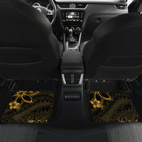 Polynesian Sunset Plumeria Car Mats Gold Polynesian Tattoo LT05 Set 2pcs - Back Gold - Polynesian Pride