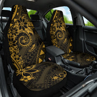 Polynesian Sunset Plumeria Car Seat Cover Gold Polynesian Tattoo LT05 One Size Gold - Polynesian Pride
