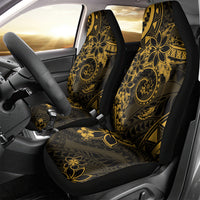Polynesian Sunset Plumeria Car Seat Cover Gold Polynesian Tattoo LT05 - Polynesian Pride