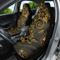 Polynesian Sunset Plumeria Car Seat Cover Gold Polynesian Tattoo LT05 - Polynesian Pride