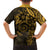 Polynesian Sunset Plumeria Family Matching Short Sleeve Bodycon Dress and Hawaiian Shirt Gold Polynesian Tattoo