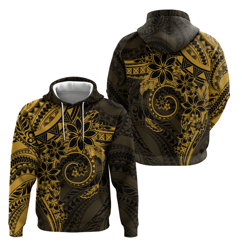 Polynesian Sunset Plumeria Hoodie Gold Polynesian Tattoo LT05 - Polynesian Pride