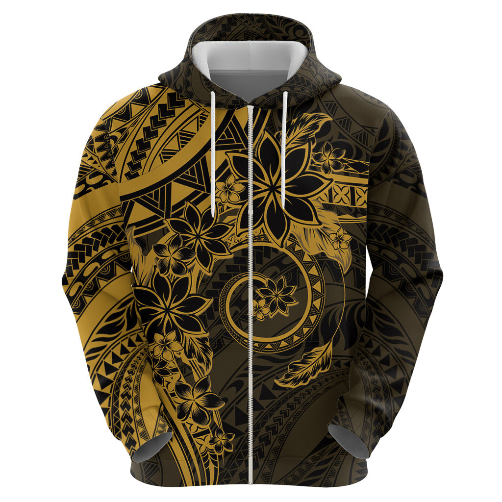 Polynesian Sunset Plumeria Hoodie Gold Polynesian Tattoo LT05 - Polynesian Pride