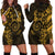 Polynesian Sunset Plumeria Hoodie Dress Gold Polynesian Tattoo