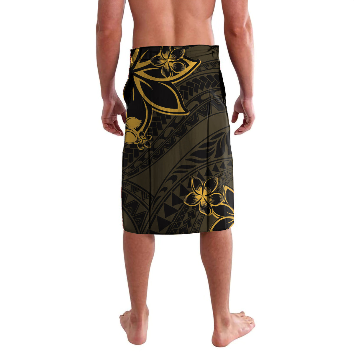 Polynesian Sunset Plumeria Lavalava Gold Polynesian Tattoo LT05 - Polynesian Pride