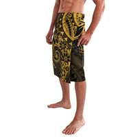 Polynesian Sunset Plumeria Lavalava Gold Polynesian Tattoo LT05 - Polynesian Pride