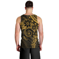 Polynesian Sunset Plumeria Men Tank Top Gold Polynesian Tattoo LT05 - Polynesian Pride