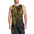 Polynesian Sunset Plumeria Men Tank Top Gold Polynesian Tattoo