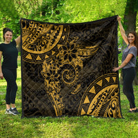 Polynesian Sunset Plumeria Quilt Gold Polynesian Tattoo LT05 - Polynesian Pride