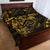 Polynesian Sunset Plumeria Quilt Bed Set Gold Polynesian Tattoo