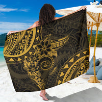 Polynesian Sunset Plumeria Sarong Gold Polynesian Tattoo LT05 One Size 44 x 66 inches Gold - Polynesian Pride